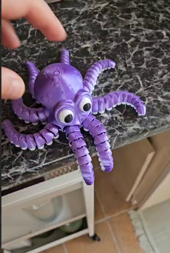 3D printed articulated octopus