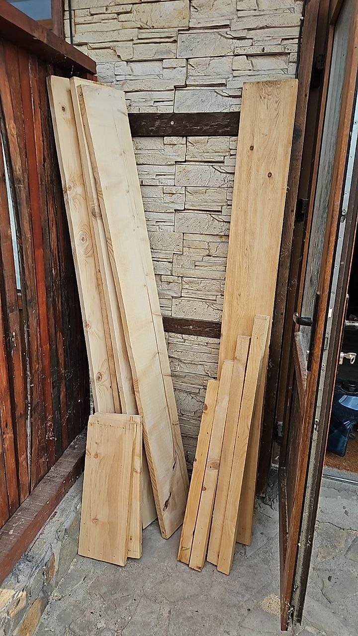 Workbench parts before assembly